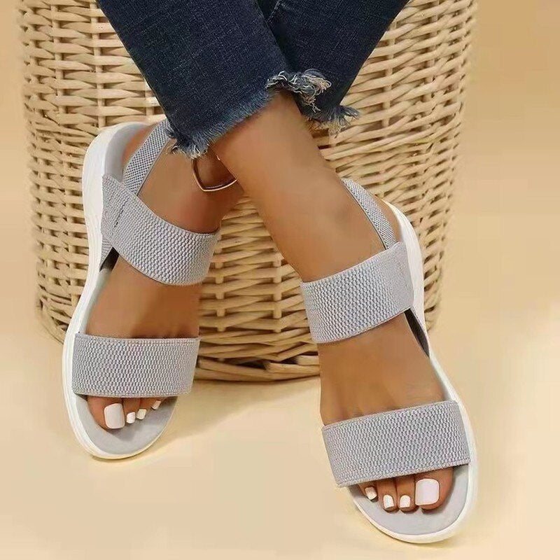 Orthopädische Sandalen Damen Keilabsatz