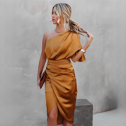 Glaiza Damen Asymmetrisches Kleid