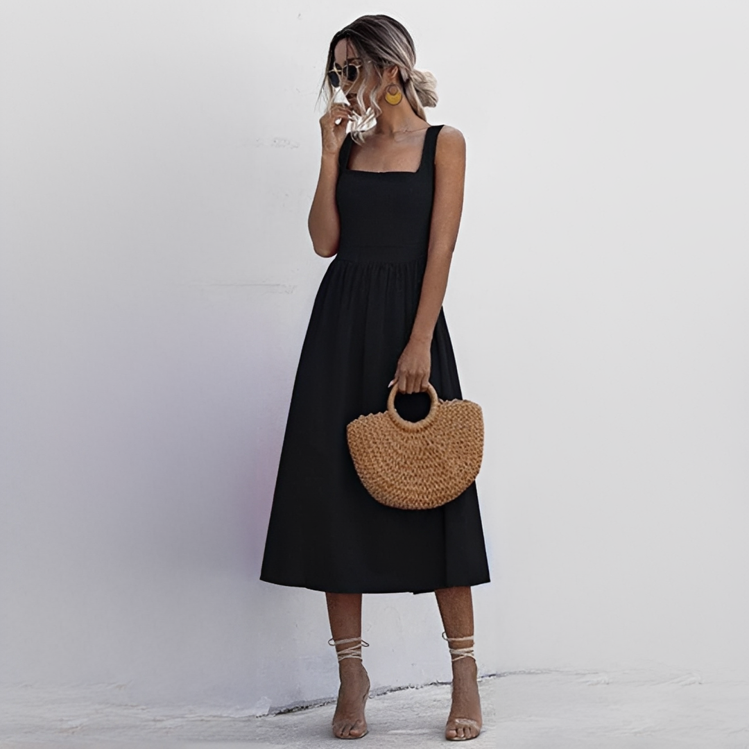 Lenna Damen Sommerkleid Ärmellos Leicht