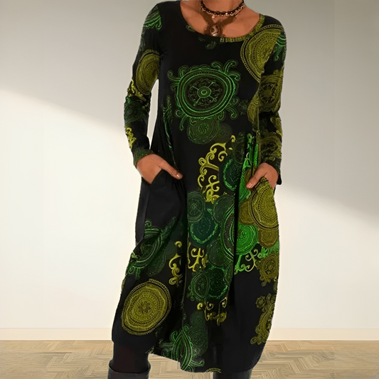 Akami Damenkleid Leicht Schick Schwarz - Norvielle