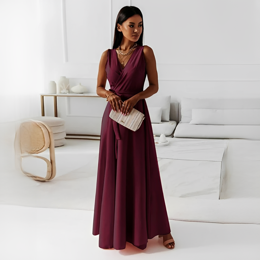 Quiana Damenkleid V-Ausschnitt Elegant