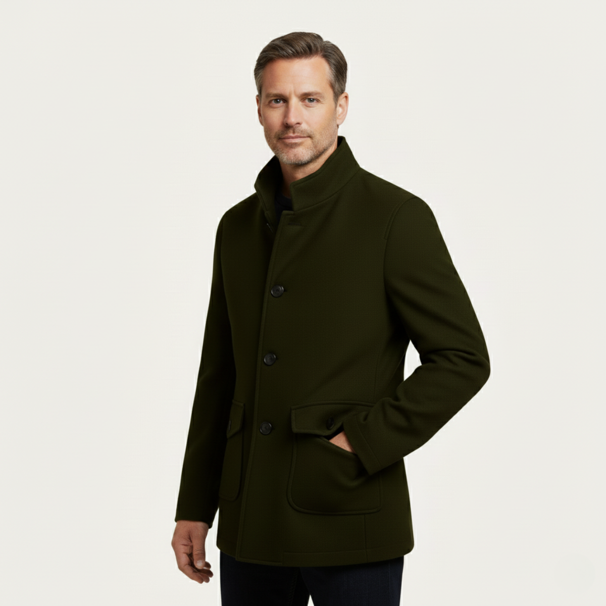Herren Wollmantel Eleganter Winterovercoat