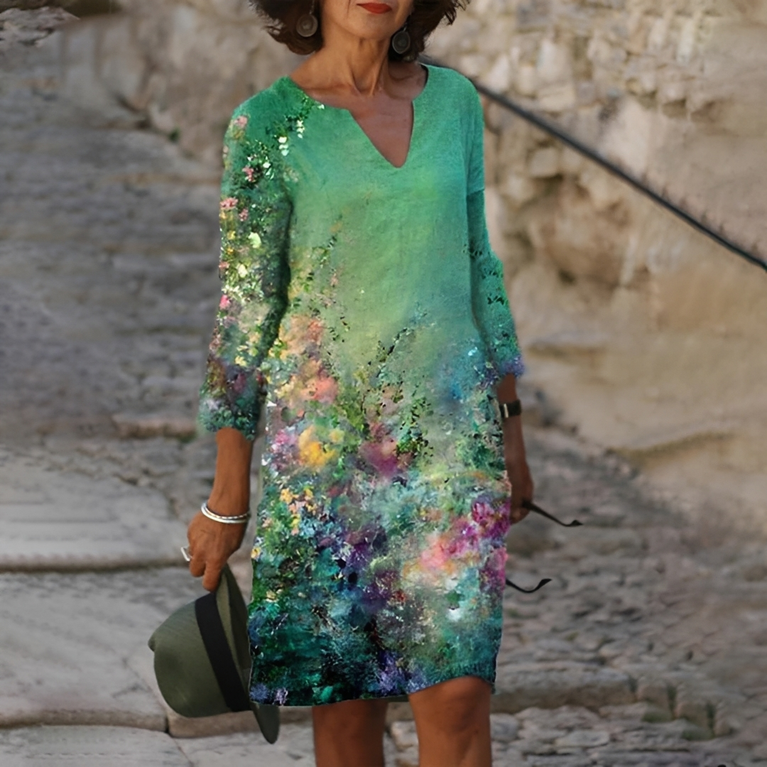 Jenette Damenkleid Blumenmuster