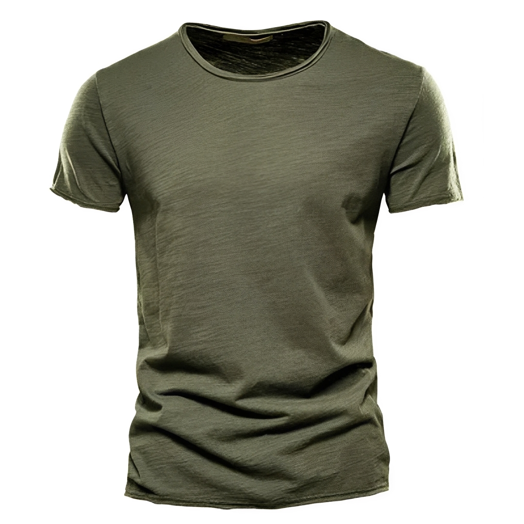Herren Klassisches T-Shirt Baumwolle Weiß