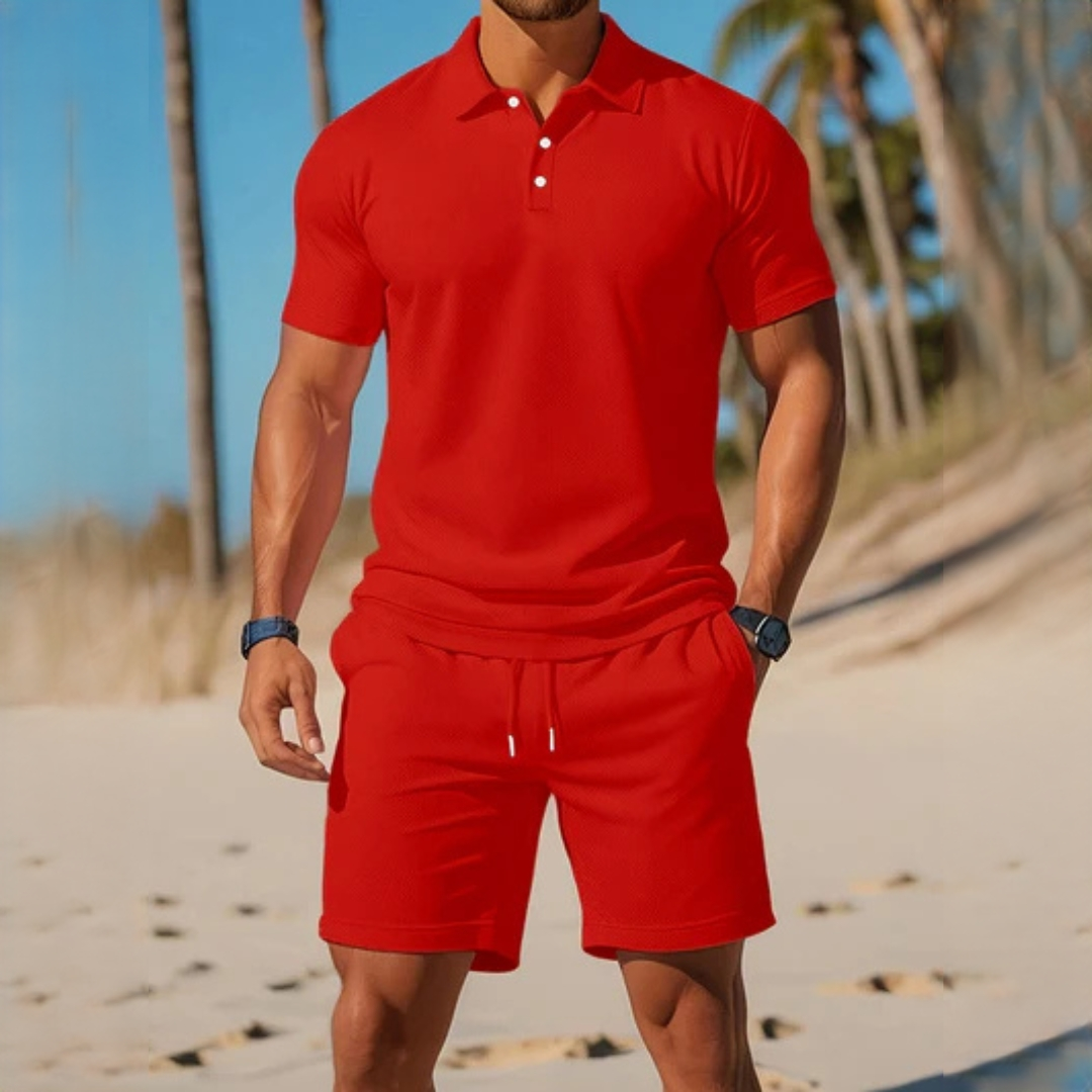 Männer Sommeroutfit Leicht Lässig Beige