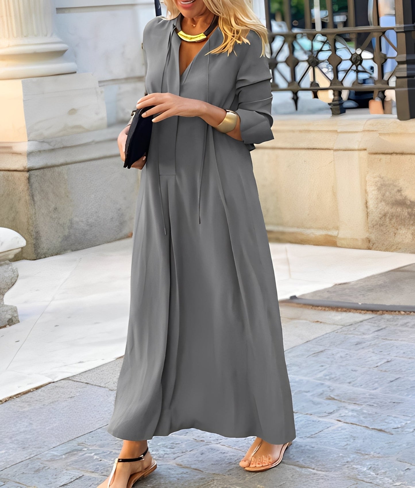 Damen Maxikleid Lässig locker sitzend