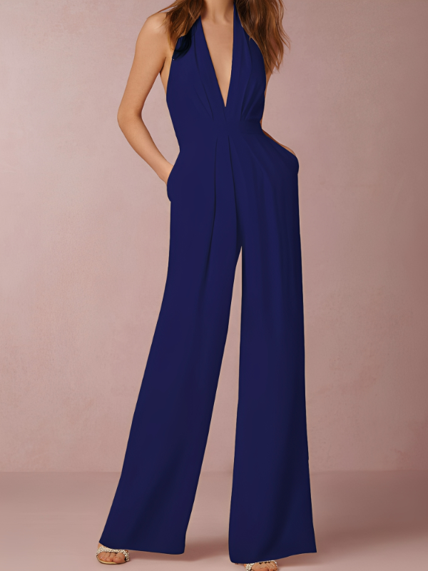 Damen Jumpsuit Weites Bein Elegant