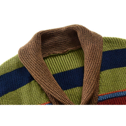 Herren Strickcardigan Retrobaumwolle Grau