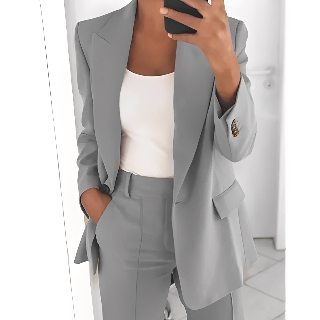 Damen Blazer Set Hosen Elegant