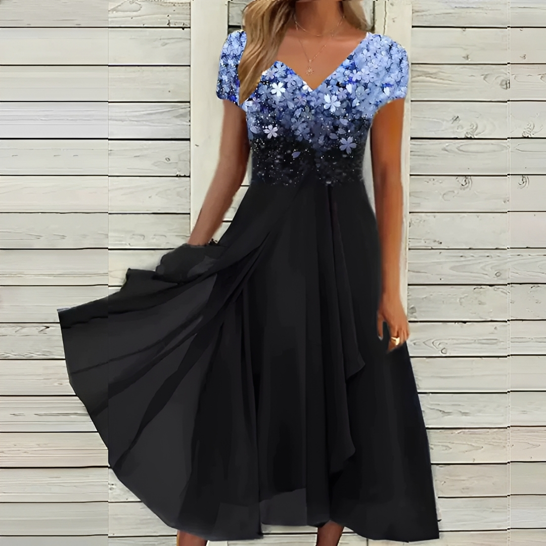 Damen Sommerkleid Leicht Blumenmuster