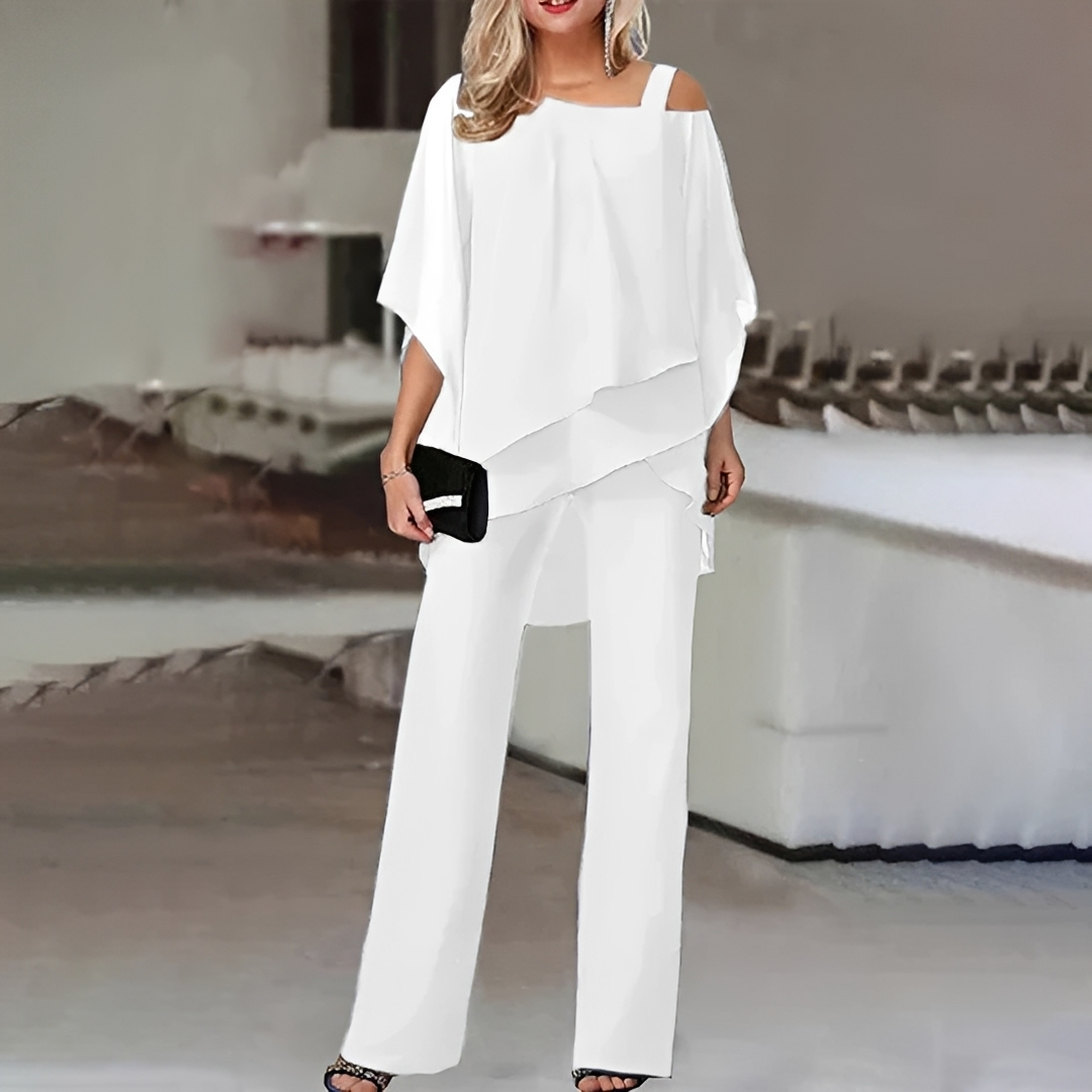 Damen Sommerkleid-Set Baumwolle Leicht Pastellfarben - Norvielle