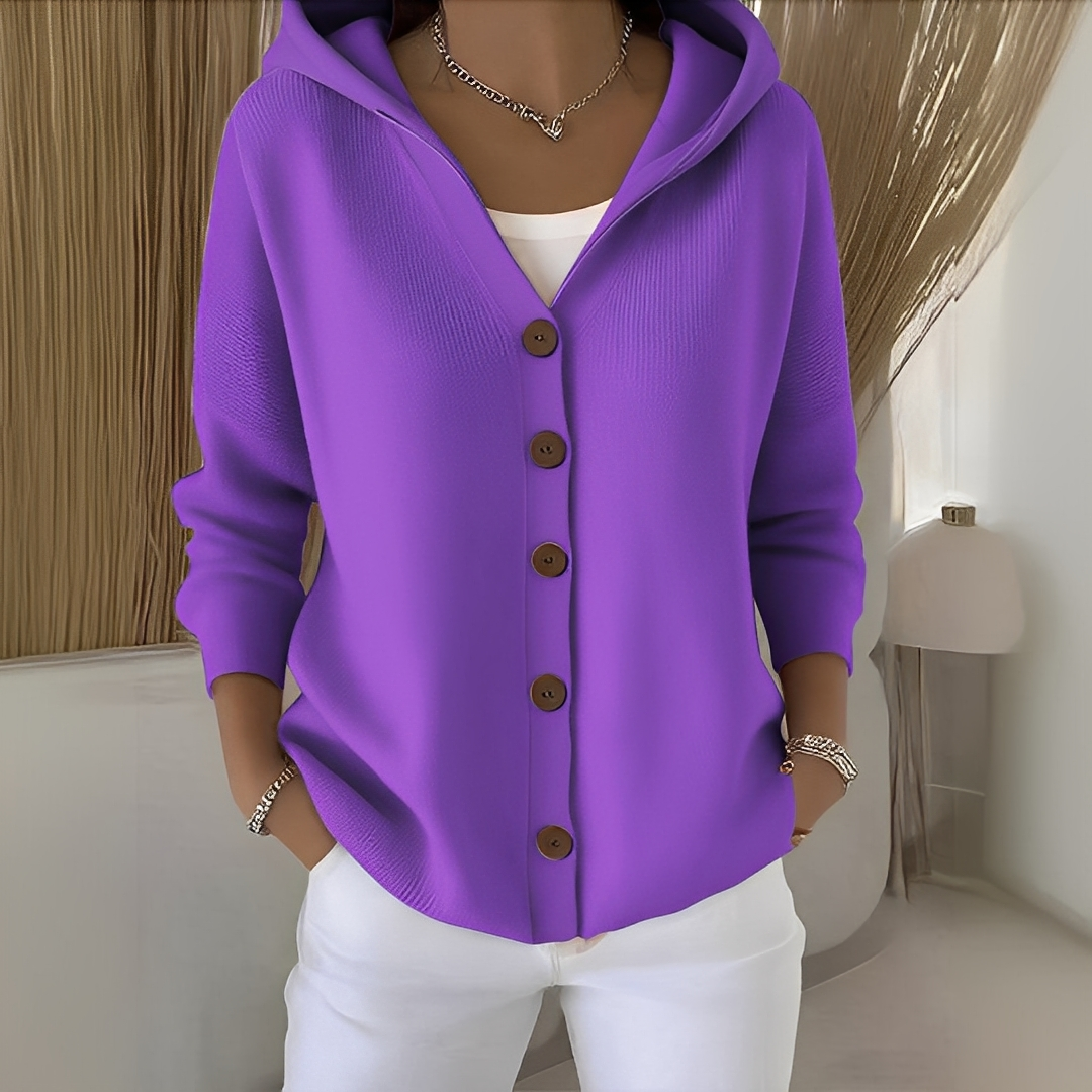 Damen Cardigan Langärmlig Baumwolle