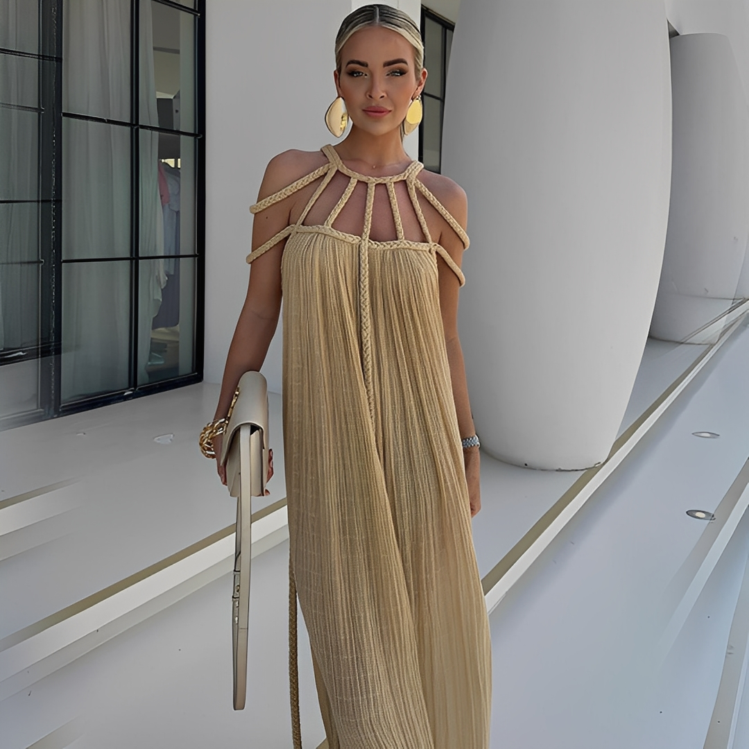 Nikka Damen Sommerkleid Leicht Baumwolle Pastell