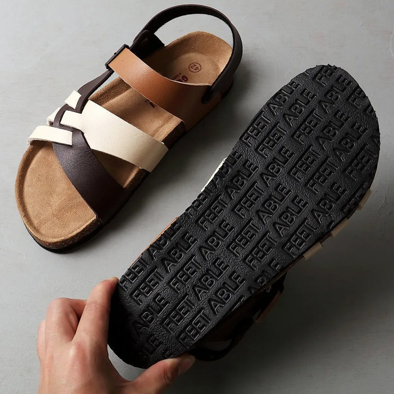 Norvielle Damen Outdoor-Sandalen Atmungsaktives Leder