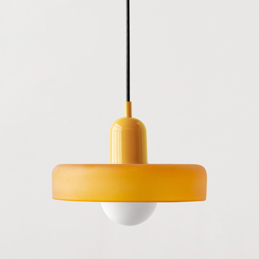 Bauhaus Pendelleuchte Farbiges Glas