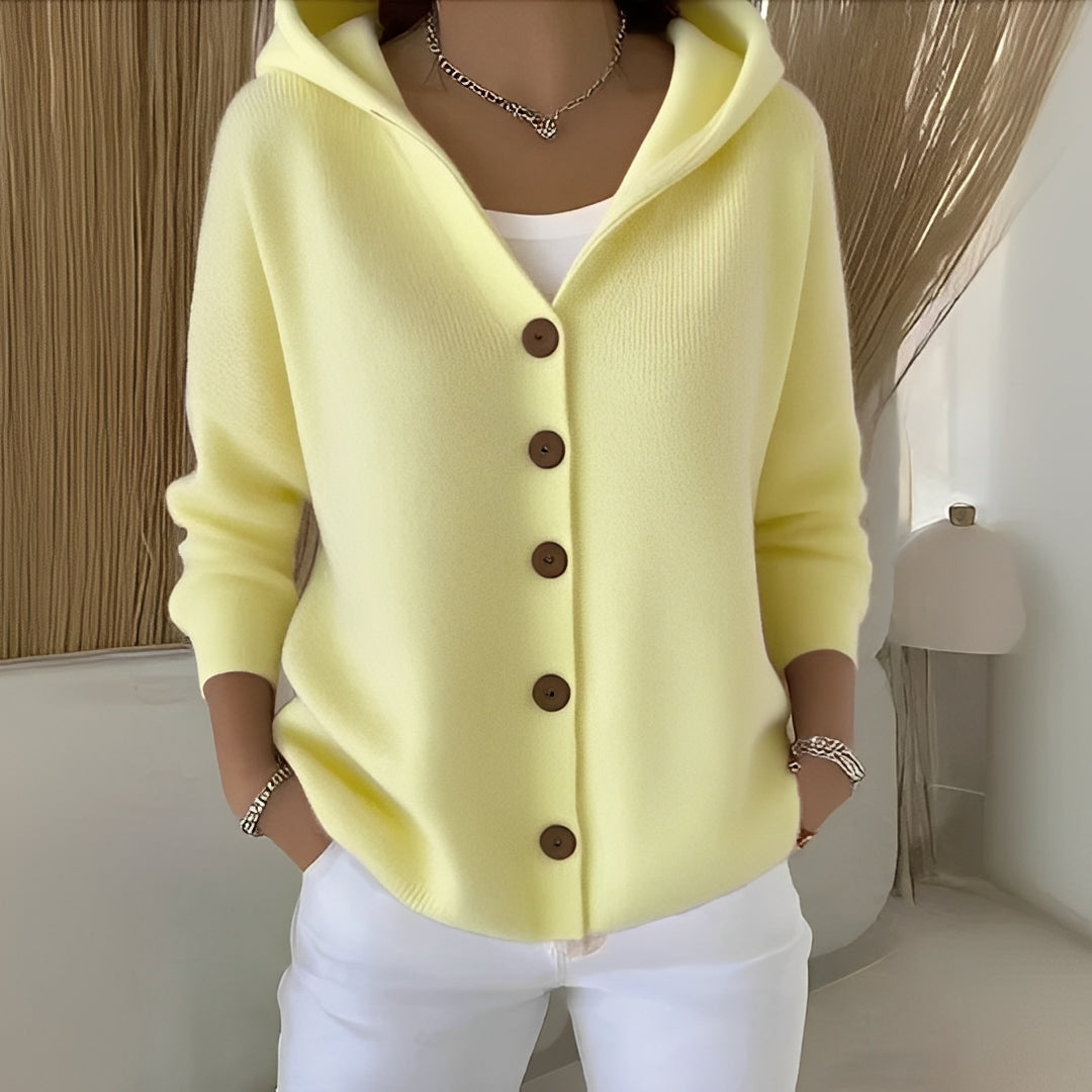 Damen Cardigan Langärmlig Baumwolle