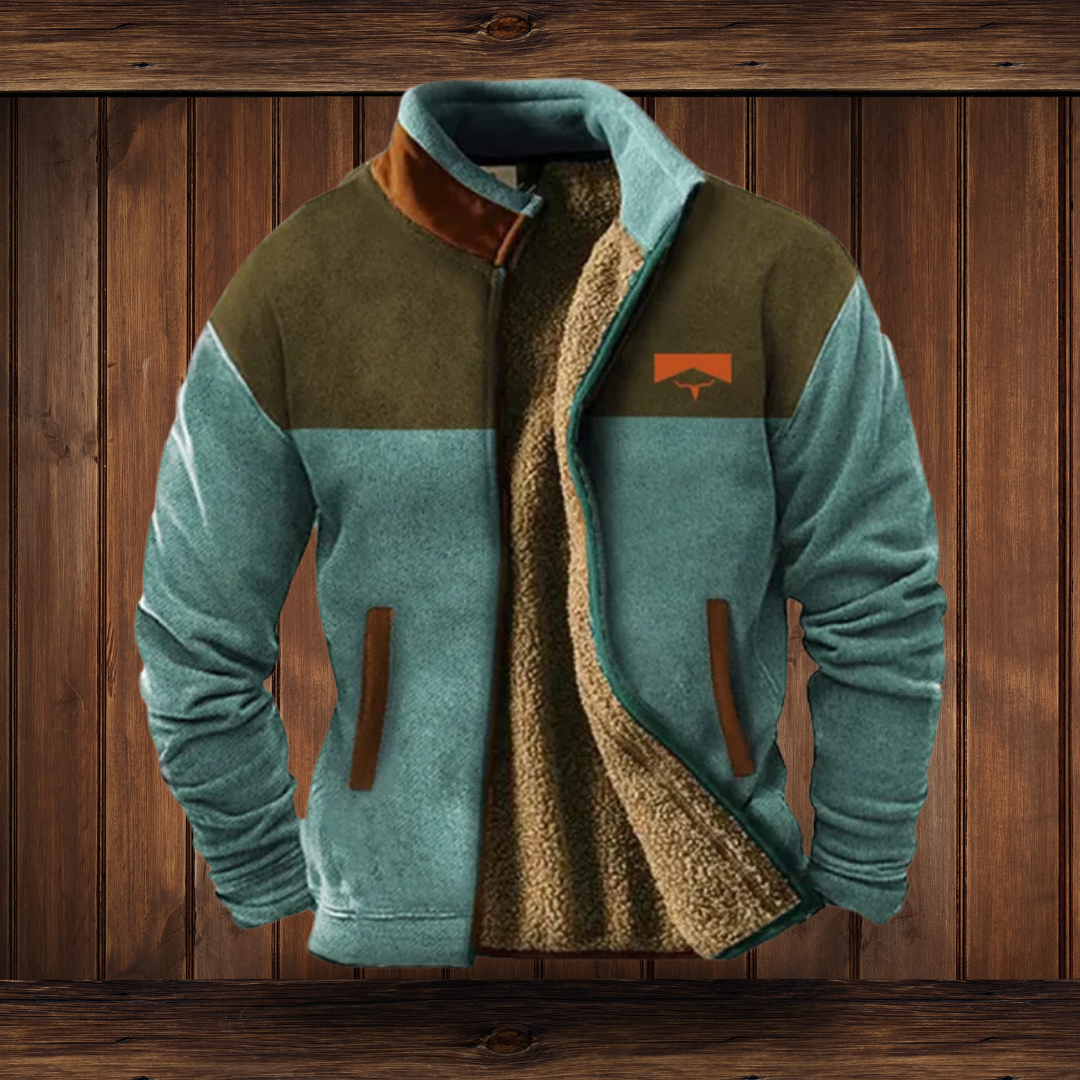 Herren Fleecejacke 3D-Print Leicht Warm