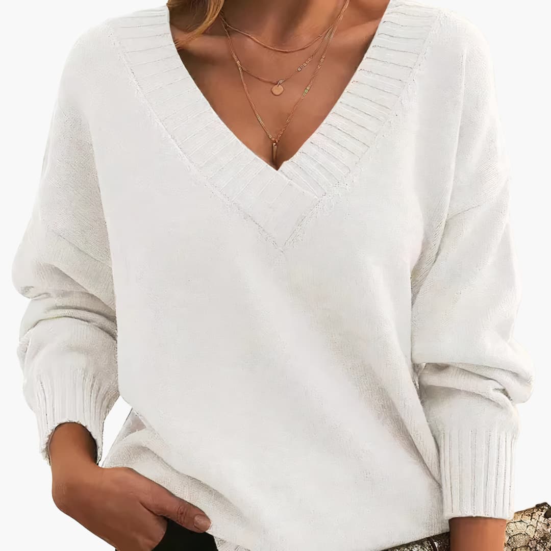 Damen Elegant Pullover Langarm