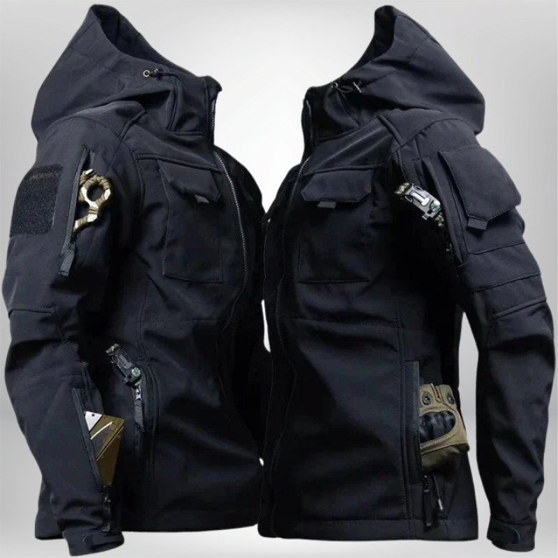 Herren Winterjacke Kapuze Winddicht Wasserdicht Mehrere Taschen