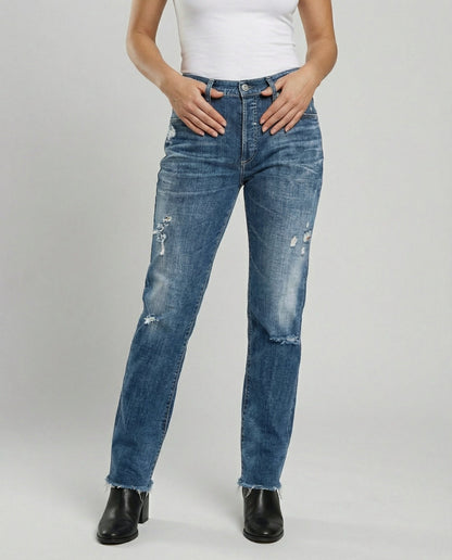 Damen Jeans Lockere Streetwear