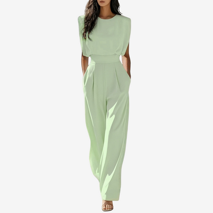 Damen Ärmellose Jumpsuit Weites Bein