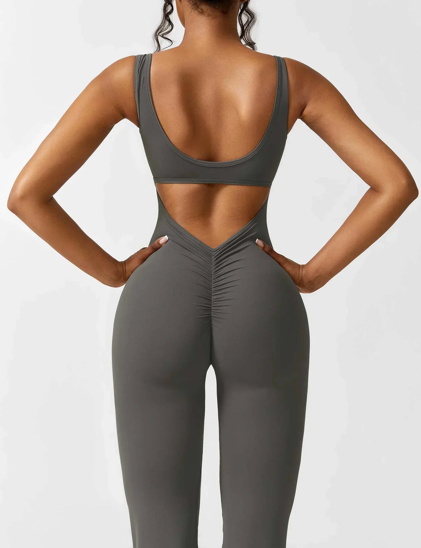 Damen Jumpsuit Enganliegend Weite Bein Komfort