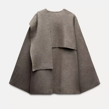 Damen Cape Elegantes Asymmetrisches Schalcape