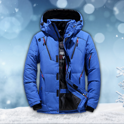 Herren Winterjacke Funktioneller Schnitt Schwarz - Norvielle