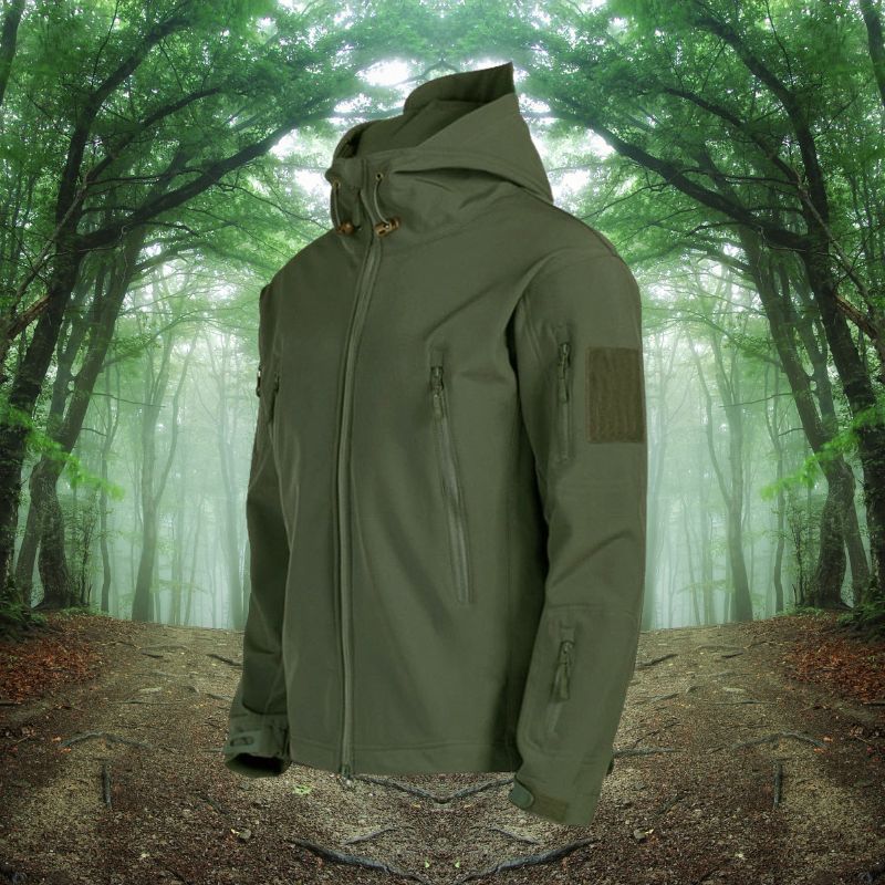 Herren Outdoor Jacke Wasserdicht Gerade Form
