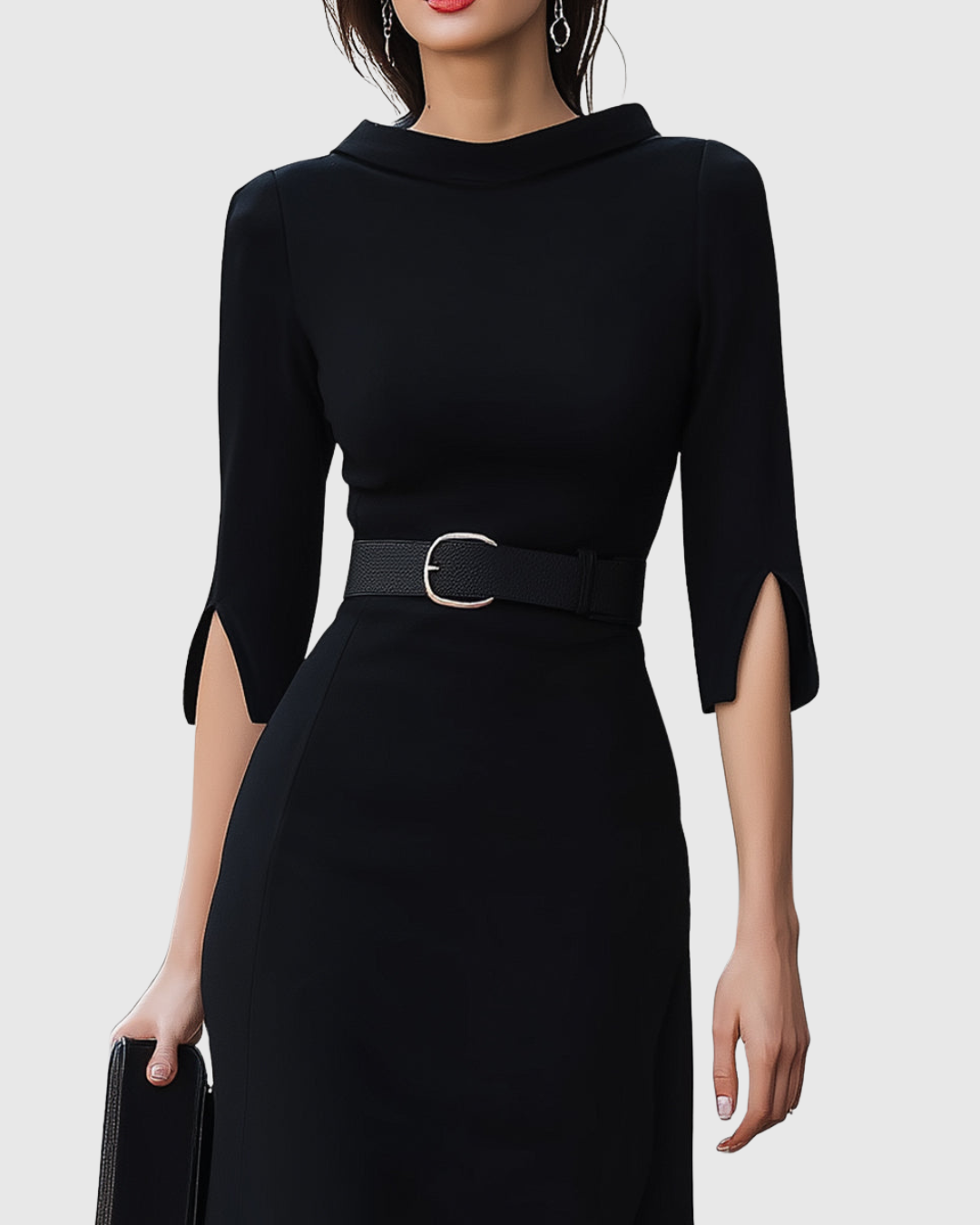 Sachiko Damen Midi-Robe Minimalistisch
