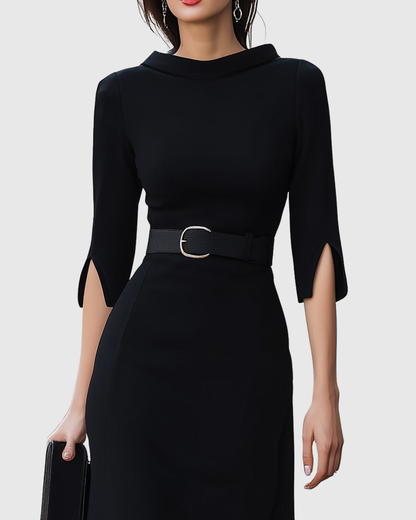 Sachiko Damen Midi-Robe Minimalistisch