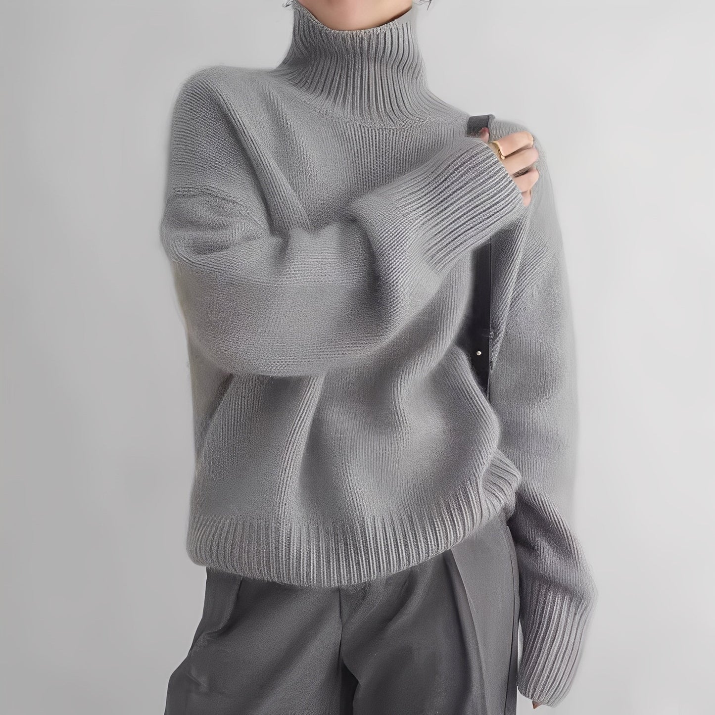 Damen Rollkragenpullover Stilvoll Clémentine