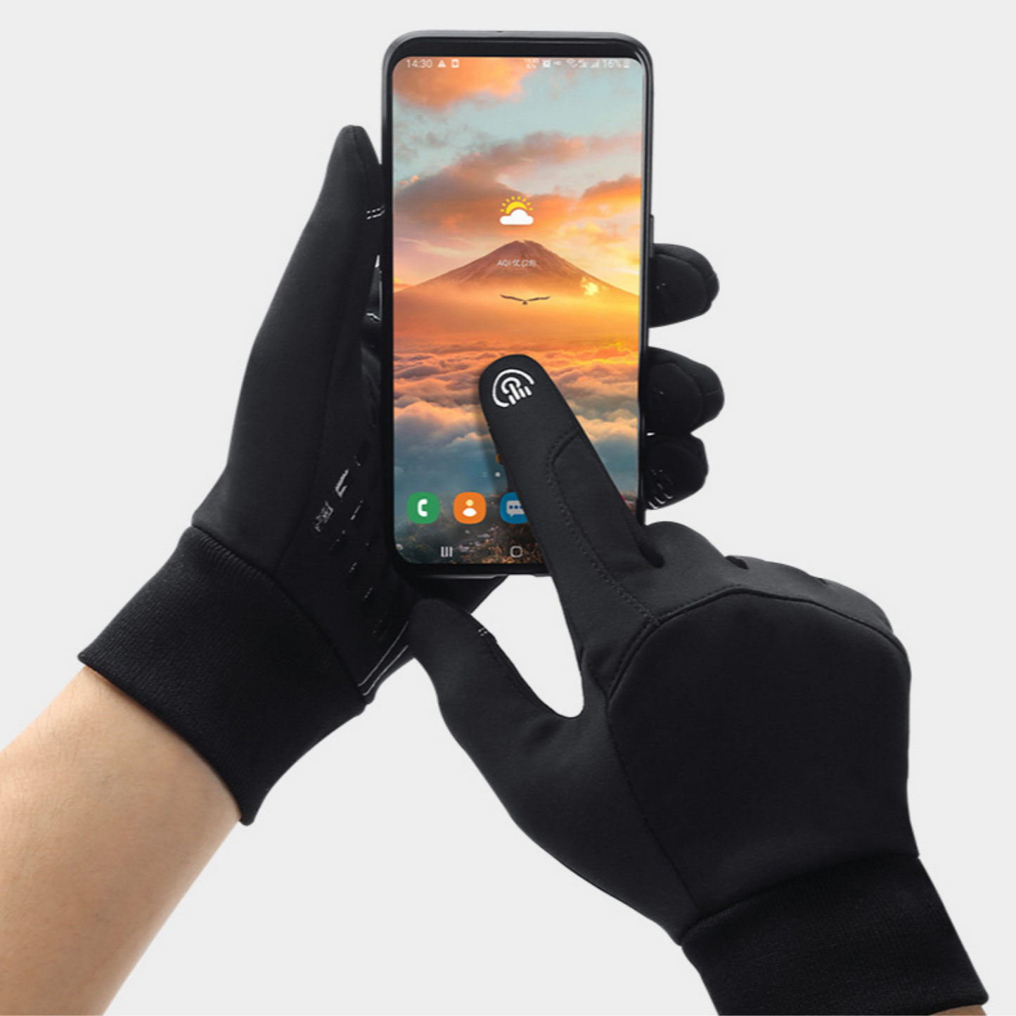 Norvielle Herren Thermohandschuhe Wasserdicht Touch Funktion