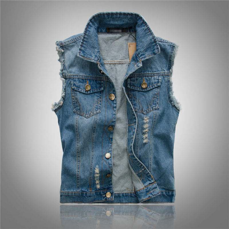 Herren Weste Vintage Stil Ärmellos mit Knöpfen und Taschen