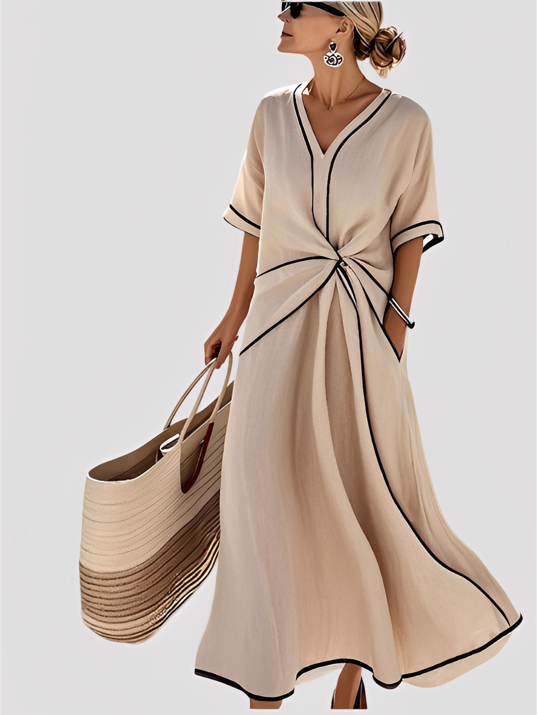 Damen Maxikleid Lässig Elegant Lang
