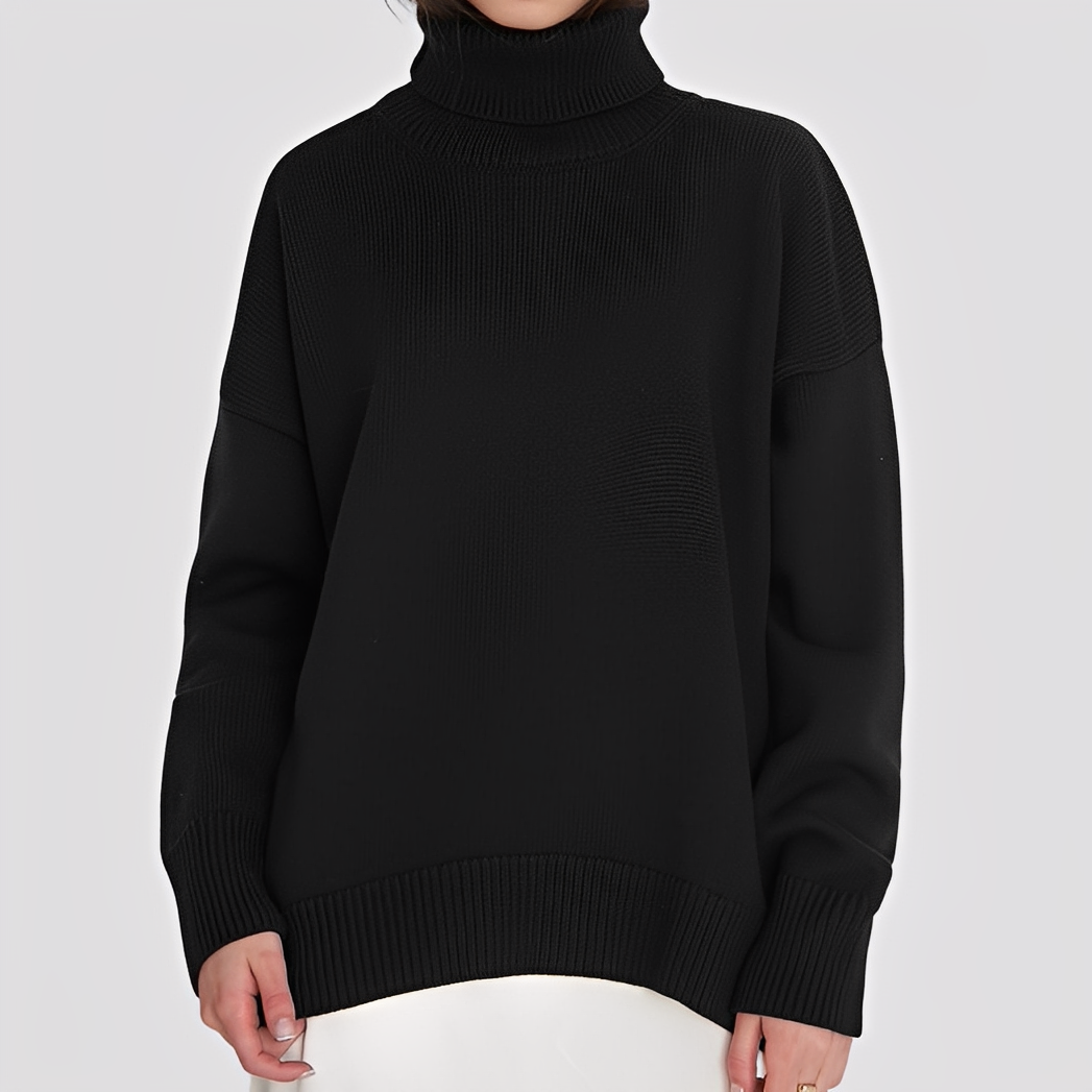 Damen Rollkragenpullover Übergroß Nylah