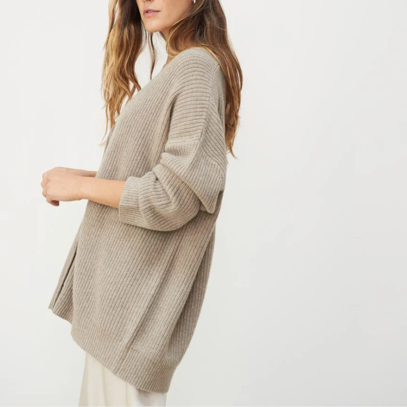 Norvielle Damen Cardigan Zopfmuster Fein