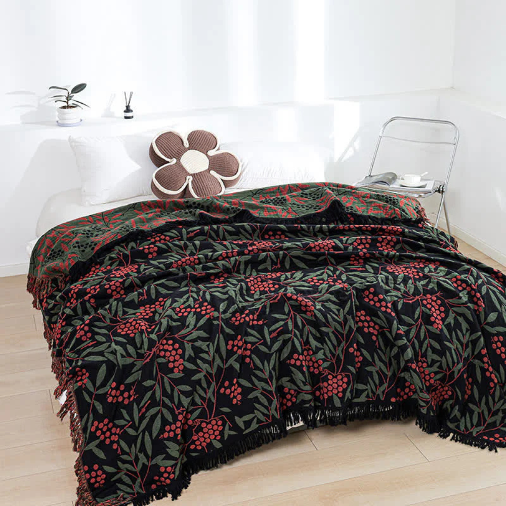 Begonia Frucht Quasten-Decke Bunt - Norvielle