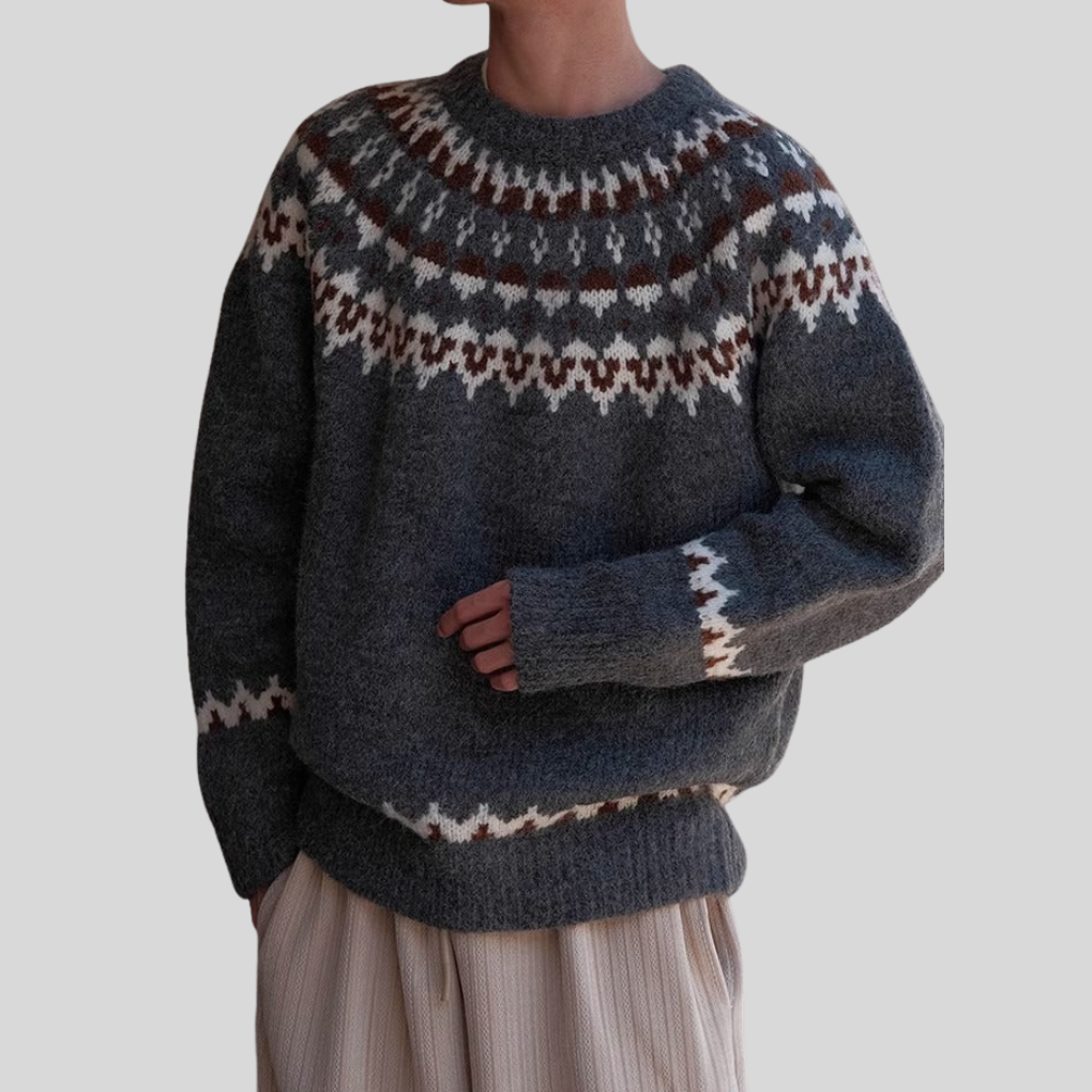 Herren Strickpullover Rundhals Vintage Design - Norvielle