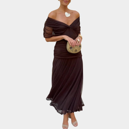 Damen Off-Shoulder Abendkleid Elegantes Design - Norvielle