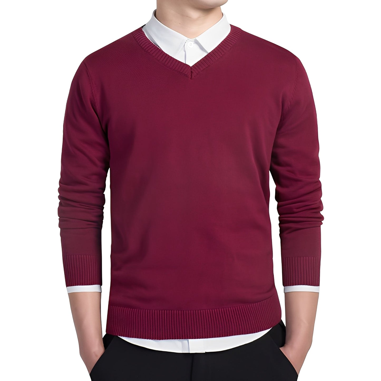 Herren V-Ausschnitt Pullover