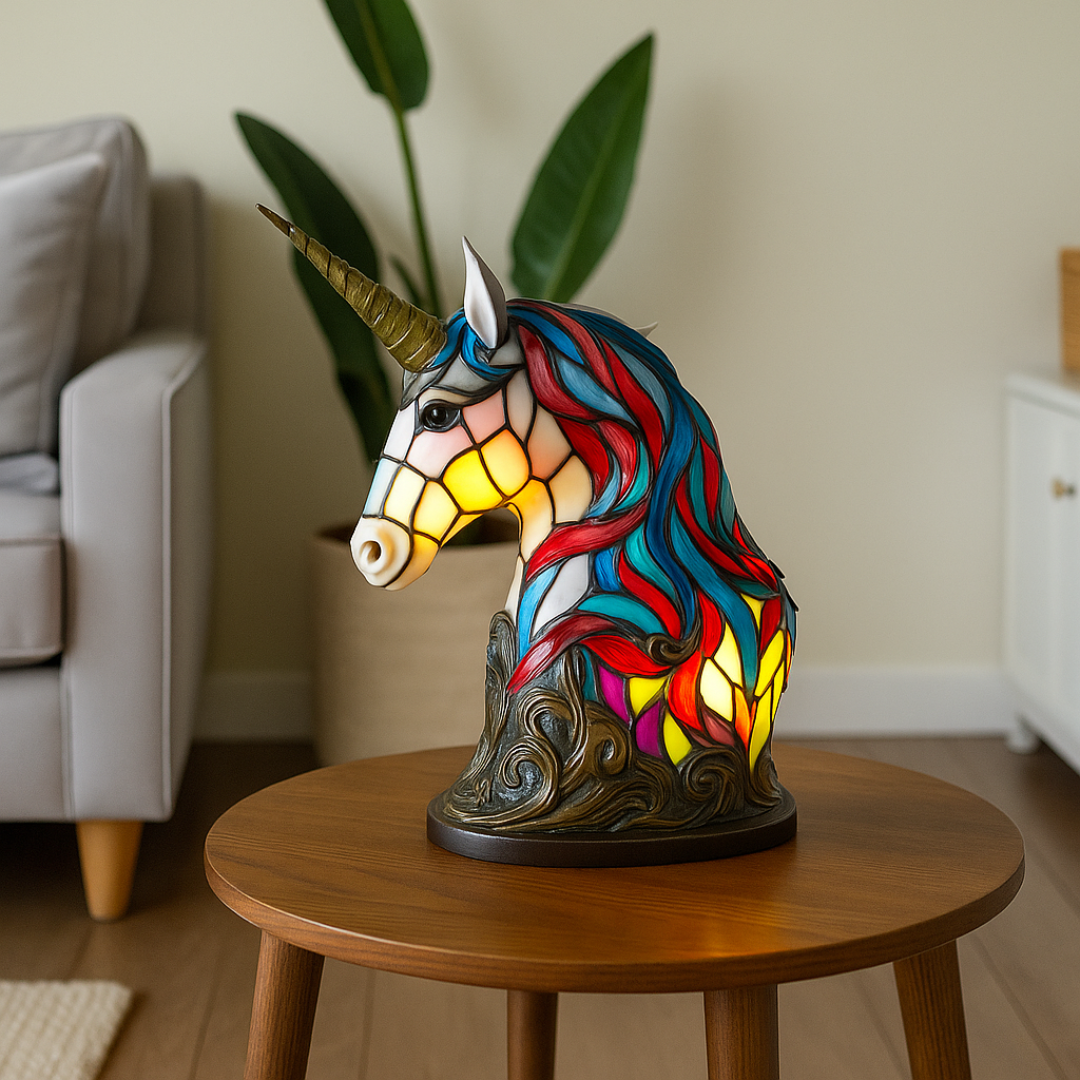 Handgefertigte Herzlampe aus Glas mit weichem Licht