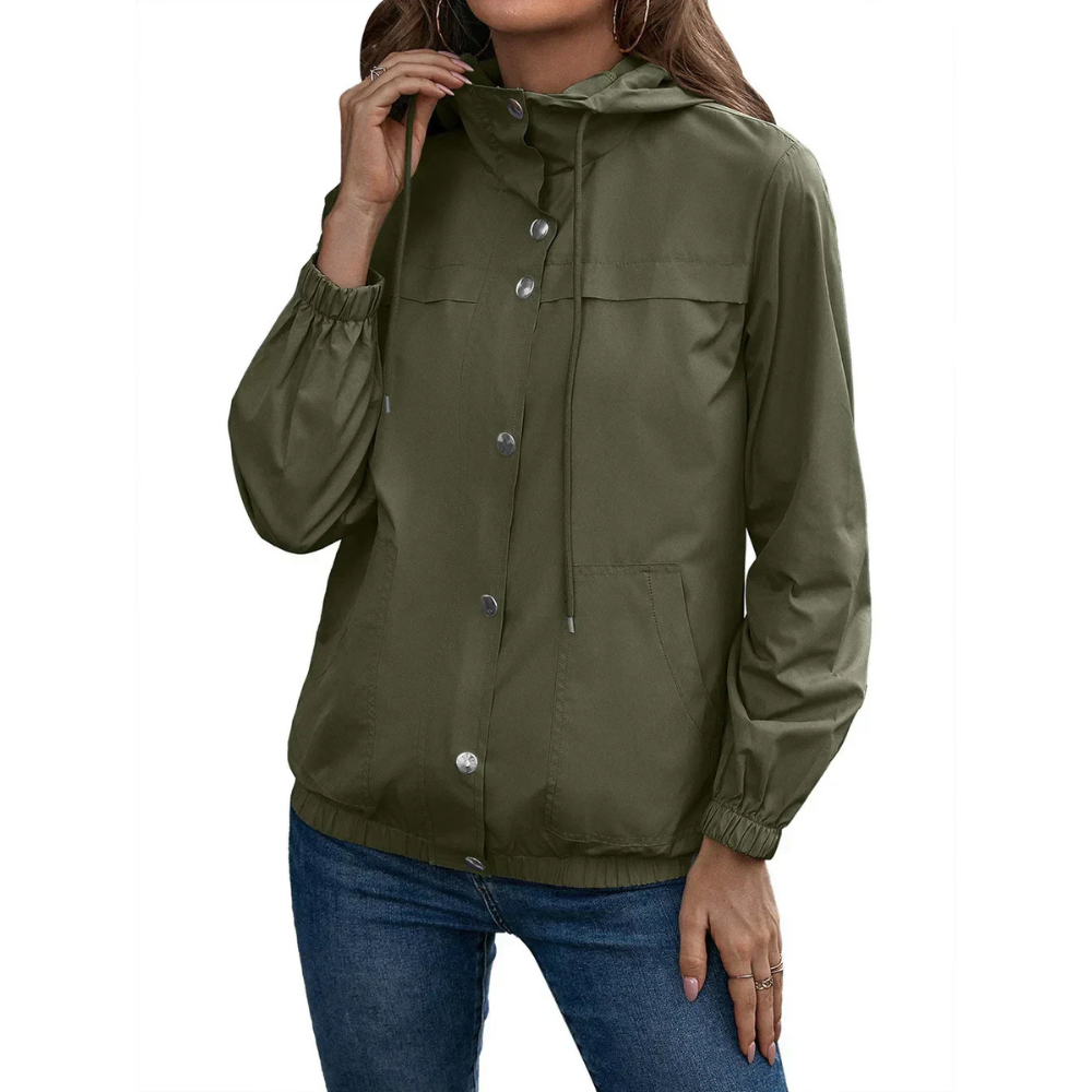 Norvielle Damen Regenjacke Mit Kapuze