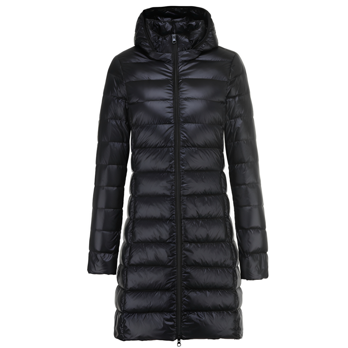 Damen Daunenjacke Lang Mit Kapuze