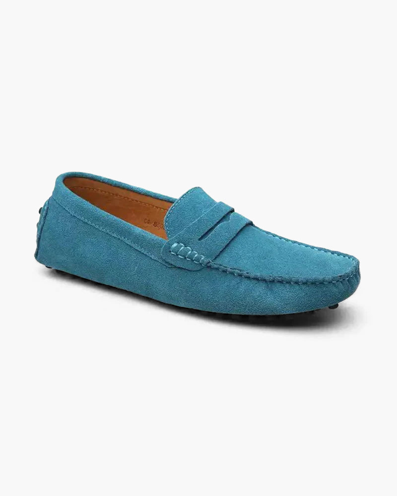 Herren Mokassin Wildleder Slip On Schuhe