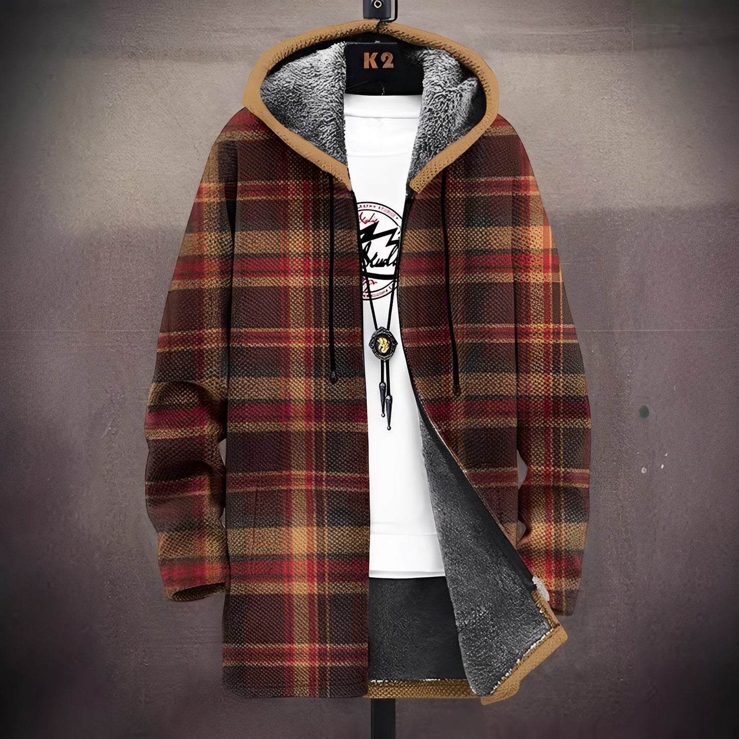 Romy Herren Hoodie Bedruckt Stilvoll Grau
