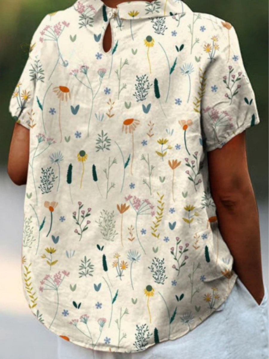 Damen Bluse Wilde Blumen