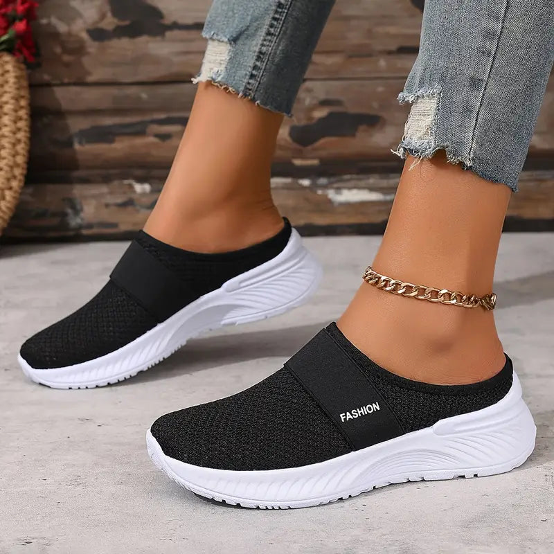 Damen Orthopädische Slip On Schuhe Klettverschluss