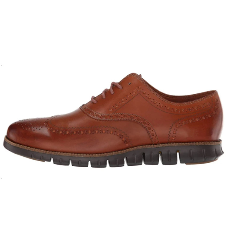 Herren Brogue-Schnürschuhe Flügelspitze Lederschuhe