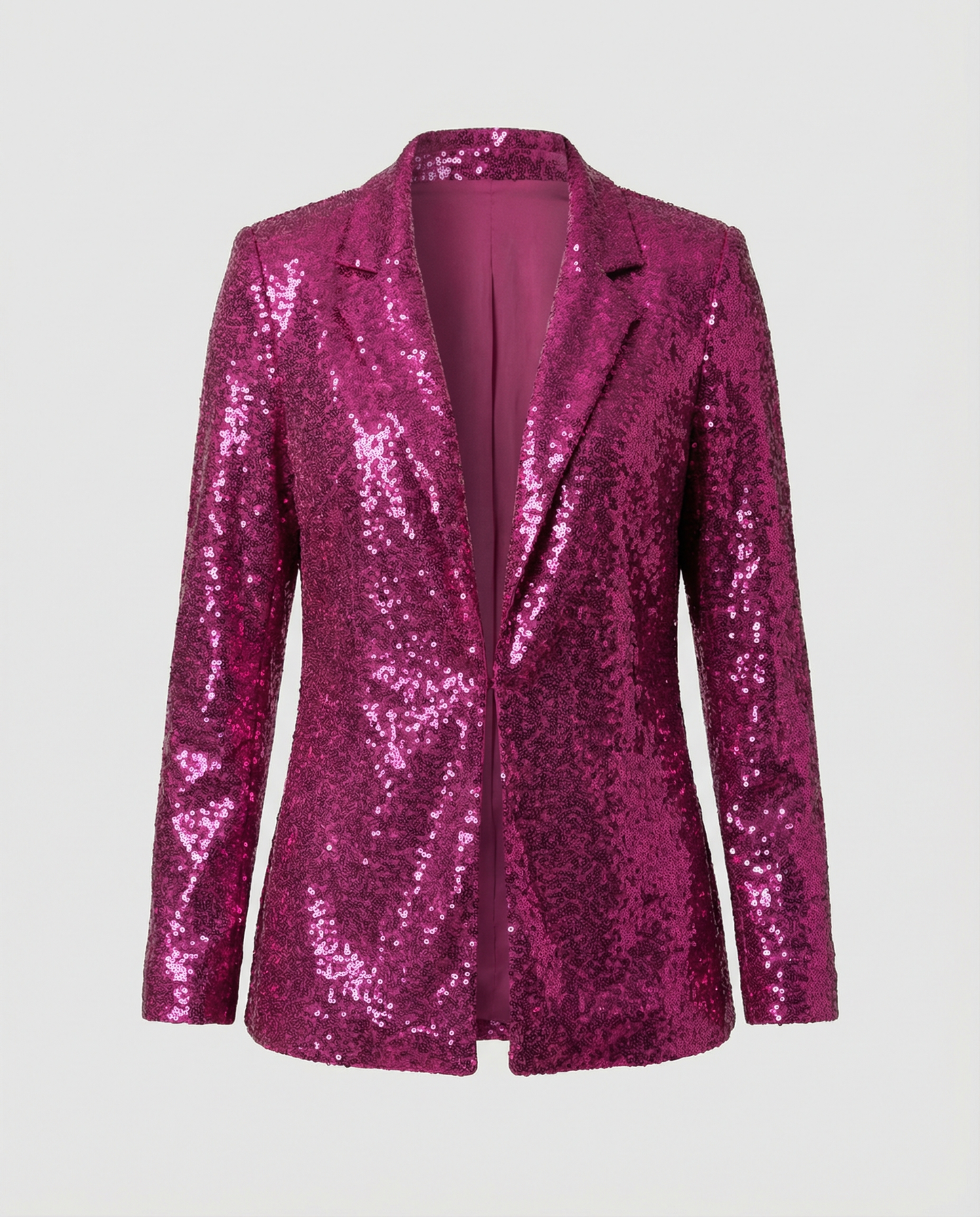 Damen Blazer Pailletten Glitter